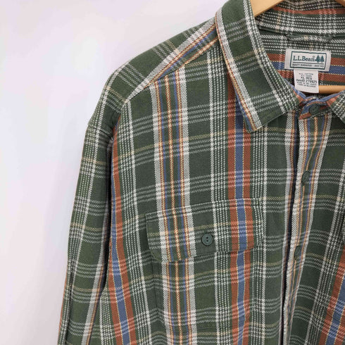 エルエルビーン L.L.Bean ヘビー フランネル チェック フラップ ポケット ワーク シャツ メンズ import:XL