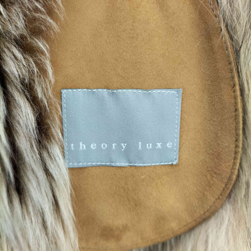セオリーリュクス theory luxe シープスキン ムートン ラクーン ファー コート レディース 42