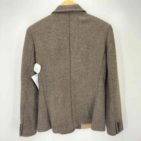 マックスマーラ MAX MARA 白 三角タグ イタリア製 ウール カシミヤ 2B シングル テーラード ジャケット レディース JPN:42