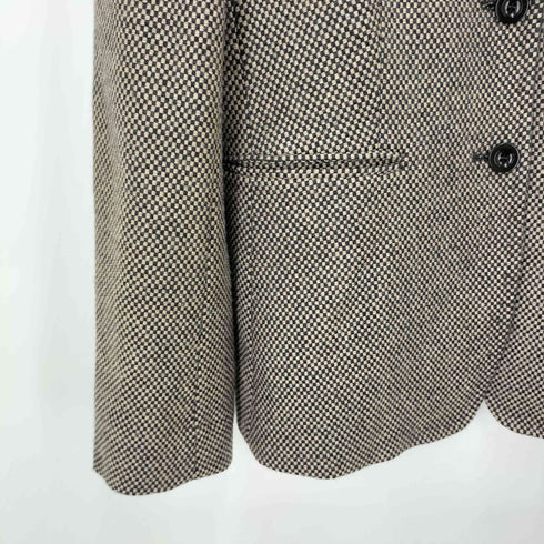 マックスマーラ MAX MARA 白 三角タグ イタリア製 ウール カシミヤ 2B シングル テーラード ジャケット レディース JPN:42
