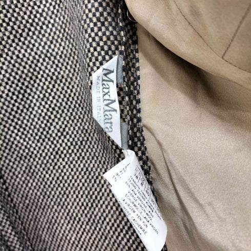 マックスマーラ MAX MARA 白 三角タグ イタリア製 ウール カシミヤ 2B シングル テーラード ジャケット レディース JPN:42