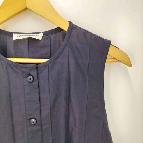 イッセイミヤケペルマネンテ ISSEY MIYAKE PERMANENTE タックプリーツ ノースリーブ ブラウス レディース JPN:2