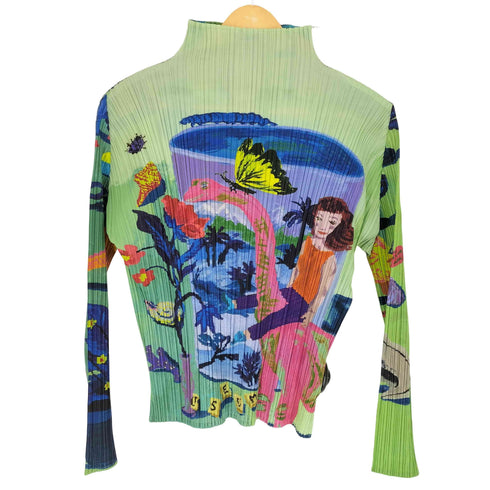 プリーツプリーズイッセイミヤケ PLEATS PLEASE ISSEY MIYAKE 06SS Nathalie Lete ナタリーレテ 名作 DINOS EDEN ANIMAL プリーツブラウス レディース 3