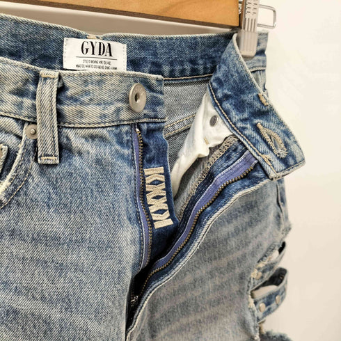 ジェイダ GYDA ×KODAKUMI サイドスタッズベルトデザインデニムパンツ レディース JPN:M