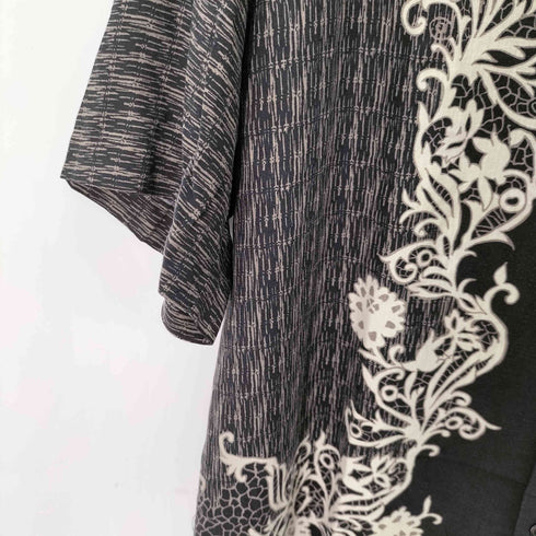 プロントウォモ PRONTO UOMO シルク100% S/S 総柄シャツ メンズ import:XL