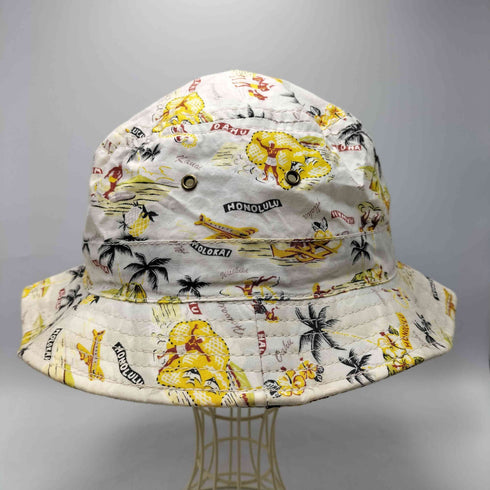 ニューヨークハット NEWYORK HAT&CAP CO. USA製 トロピカル 総柄 アロハ ハット メンズ L