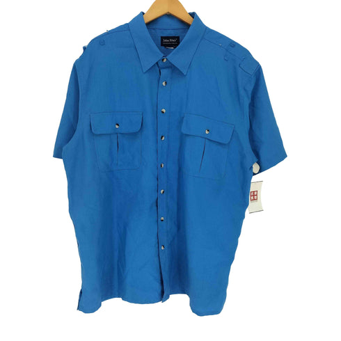 ジョンブレア JOHN BLAIR 00S 襟芯 フラップポケット リップストップ S/S シャツ メンズ