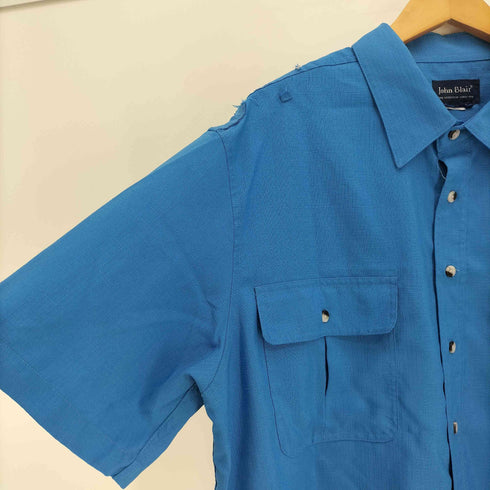 ジョンブレア JOHN BLAIR 00S 襟芯 フラップポケット リップストップ S/S シャツ メンズ
