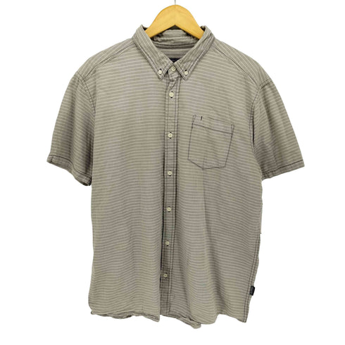 パタゴニア patagonia ボーダー柄 ボタンダウン ショートスリーブシャツ メンズ import:XL