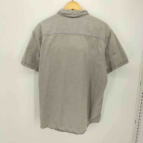 パタゴニア patagonia ボーダー柄 ボタンダウン ショートスリーブシャツ メンズ import:XL