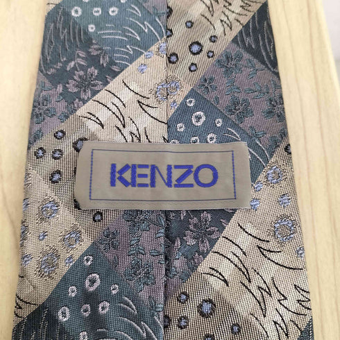 ケンゾー KENZO フラワーデザイン シルクネクタイ メンズ