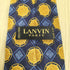 ランバン LANVIN フランス製 エンブレム総柄デザイン シルクネクタイ メンズ