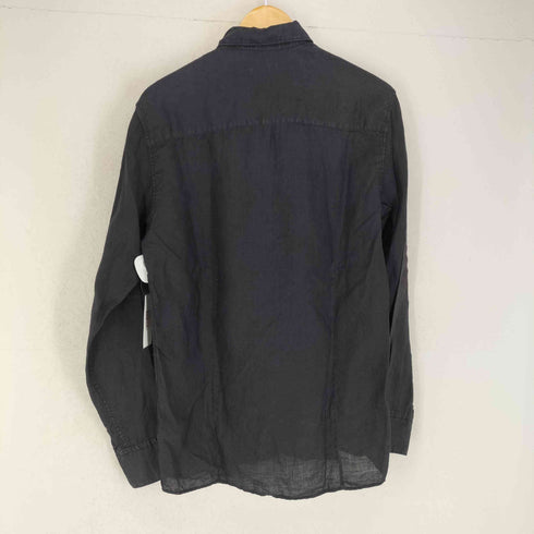 エルメネジルドゼニア Ermenegildo Zegna イタリア製 リネン レギュラーカラーシャツ メンズ S