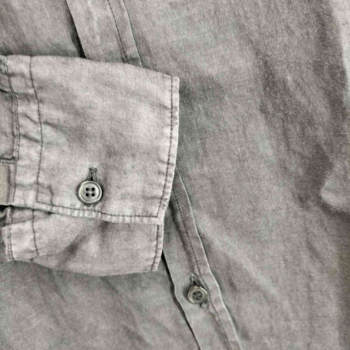 エルメネジルドゼニア Ermenegildo Zegna イタリア製 リネン レギュラーカラーシャツ メンズ S