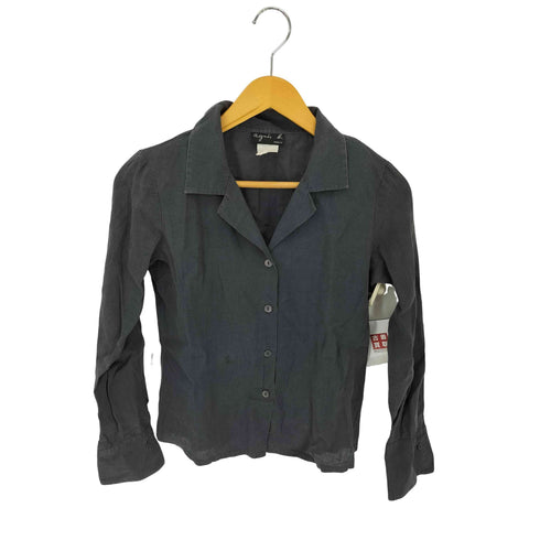 アニエスベー agnes b. PARIS L/S オープンカラーシャツ レディース