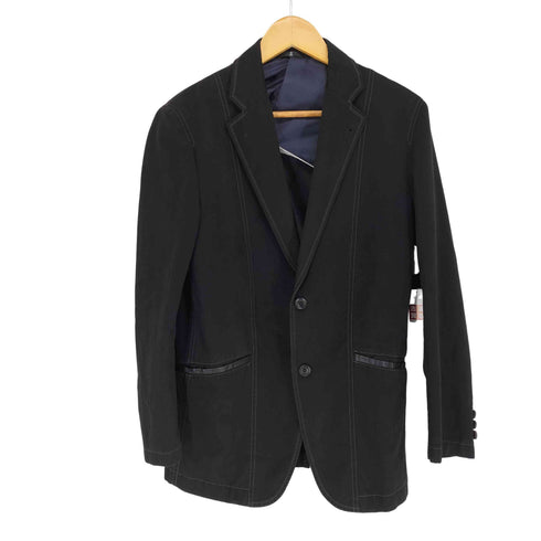 ランバンコレクション LANVIN COLLECTION カシミヤ混 ステッチデザイン 2B テーラードジャケット メンズ JPN:46