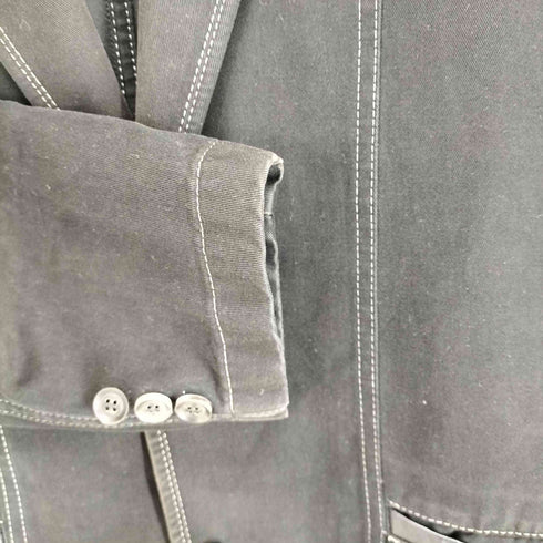 ランバンコレクション LANVIN COLLECTION カシミヤ混 ステッチデザイン 2B テーラードジャケット メンズ JPN:46