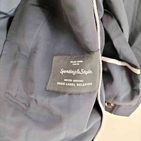 ユナイテッドアローズグリーンレーベルリラクシング UNITED ARROWS green label relaxing コットン ナイロンステンカラーコート メンズ 38