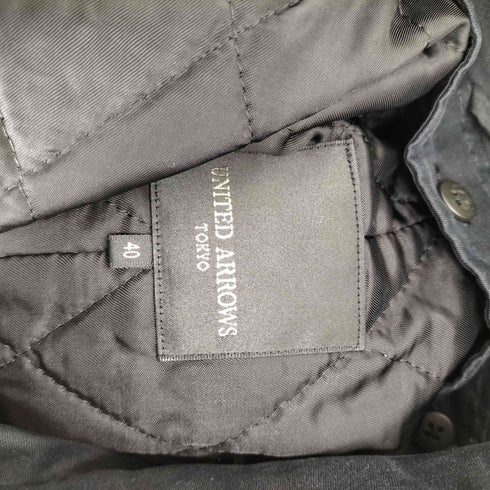 ユナイテッドアローズ UNITED ARROWS シルバーボタン コットンツイル マルチポケット トレンチコート レディース 40