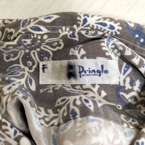 プリングルオブスコットランド Pringle of Scotland 総柄 レギュラーカラーシャツ メンズ import:M