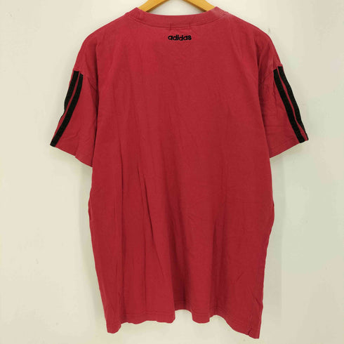 アディダス adidas デサント製 3ライン クルーネックTシャツ メンズ import:L