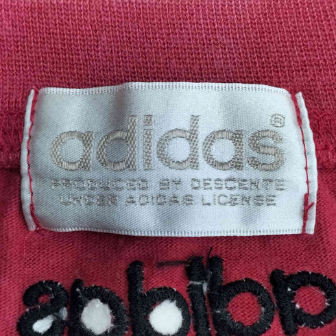 アディダス adidas デサント製 3ライン クルーネックTシャツ メンズ import:L