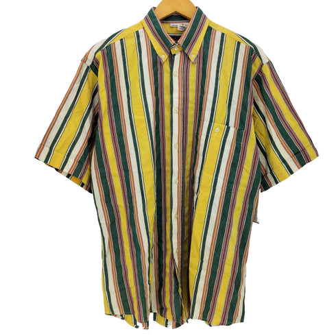 EXAMPLE BY MISSONI イタリア製 ストライプ ボタンダウン 半袖シャツ メンズ 41