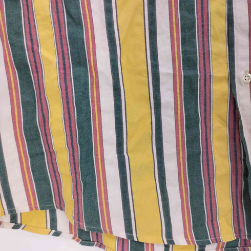 EXAMPLE BY MISSONI イタリア製 ストライプ ボタンダウン 半袖シャツ メンズ 41