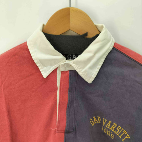 ギャップ Gap 90S OLD マルチカラー L/S ポロシャツ メンズ import:M