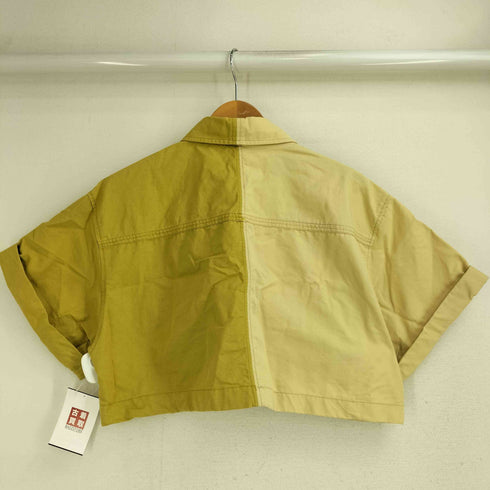 ザラ ZARA パッチワーク ギャバジンシャツ 短丈 レディース USA M