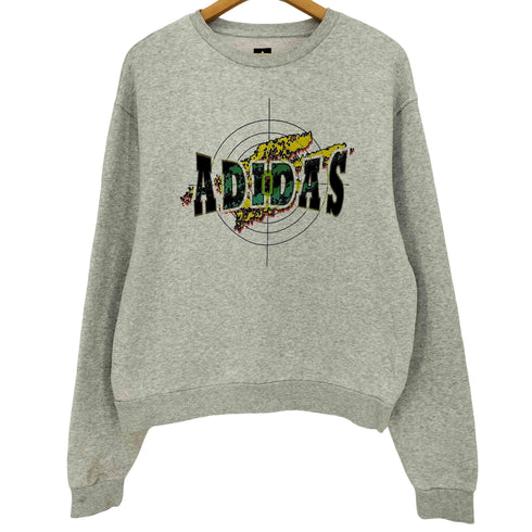 アディダス adidas 短丈ボックス スウェット メンズ import:L
