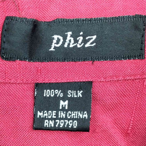PHIZ L/S フラップポケット シルクシャツ メンズ JPN:M
