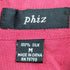 PHIZ L/S フラップポケット シルクシャツ メンズ JPN:M