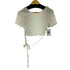 ザラ ZARA S/S サテン バックオープン ブラウス レディース US S