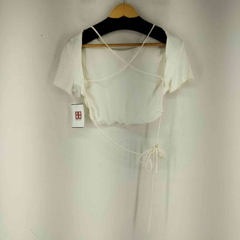 ザラ ZARA S/S サテン バックオープン ブラウス レディース US S