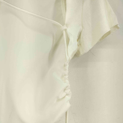ザラ ZARA S/S サテン バックオープン ブラウス レディース US S