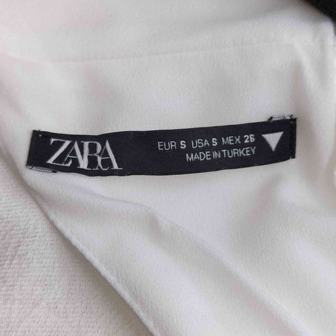 ザラ ZARA S/S サテン バックオープン ブラウス レディース US S