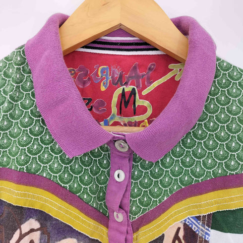デシグアル Desigual 総柄 ポロシャツ レディース import:M