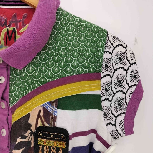 デシグアル Desigual 総柄 ポロシャツ レディース import:M