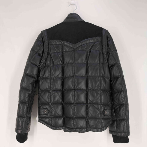 ゴーサンゴーイチプールオム 5351 POUR LES HOMMES 2WAY 羊革 レザー キルティング ダウンジャケット メンズ JPN:2