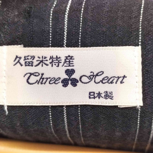 久留米特産 Chree Heart 久留米織 サイドスリット 半袖ワンピース レディース