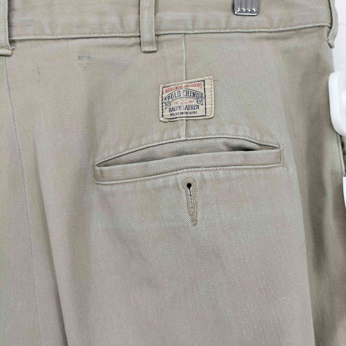 ラルフローレン RALPH LAUREN 2タック コットンチノ スラックスパンツ メンズ