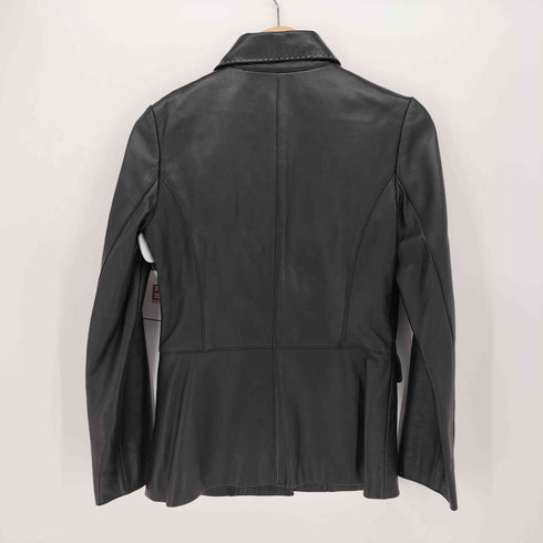 ビアッジョブルー Viaggio Blu 羊革 比翼 ステッチレザージャケット レディース