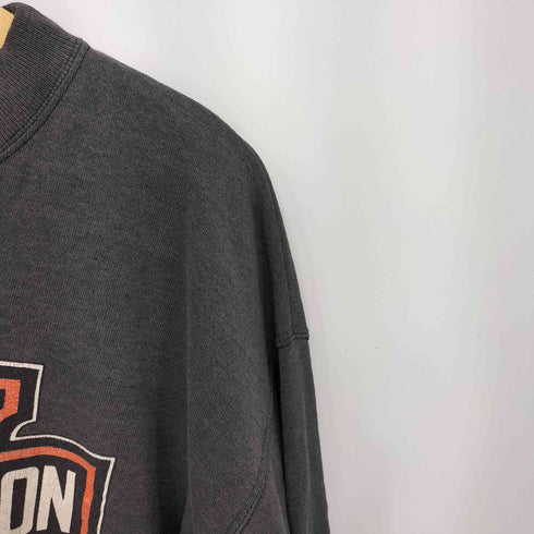 ハーレーダビッドソン HARLEY-DAVIDSON 両面プリント ダメージ加工 Vネック スウェット メンズ