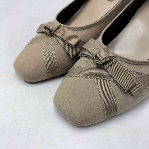 コカ coca グログランリボン付き スクエアトゥ パンプス レディース JPN:24