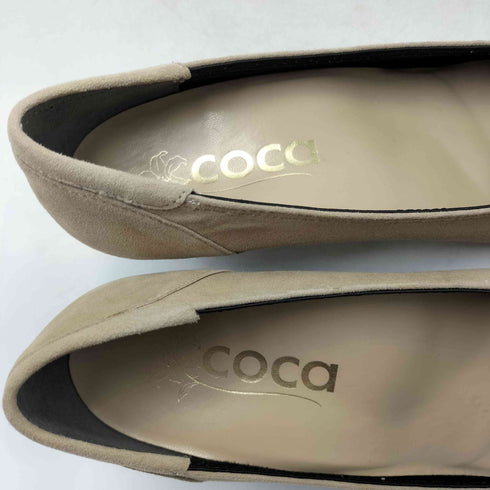 コカ coca グログランリボン付き スクエアトゥ パンプス レディース JPN:24