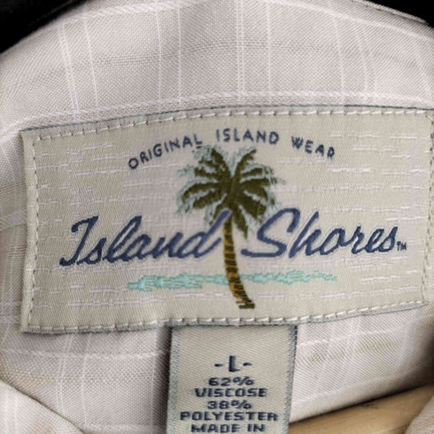 ISLAND SHARES レーヨンポリ オープンカラーシャツ メンズ import:L
