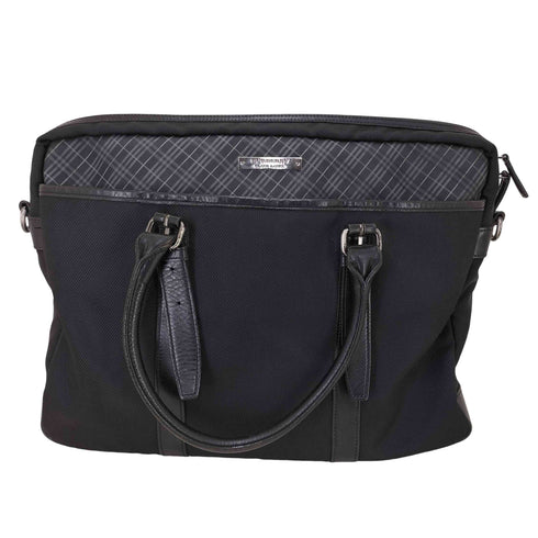 バーバリーブラックレーベル BURBERRY BLACK LABEL ノバチェック 切り替え レザー ハンド ビジネス バッグ メンズ