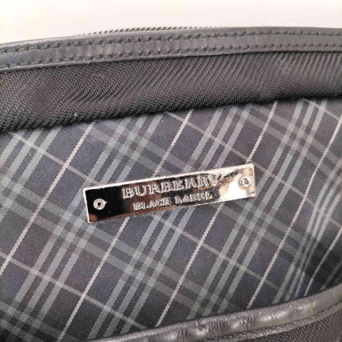 バーバリーブラックレーベル BURBERRY BLACK LABEL ノバチェック 切り替え レザー ハンド ビジネス バッグ メンズ