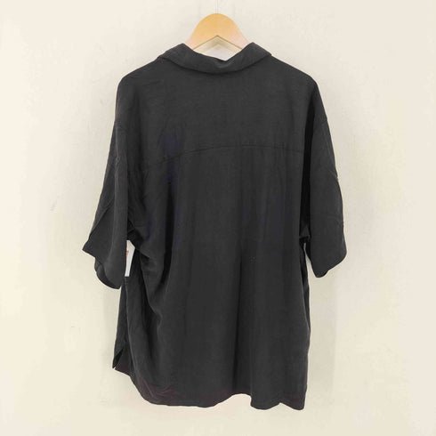 CAFE HAVANA ヘリンボーン シルク オープンカラーシャツ メンズ import:XL